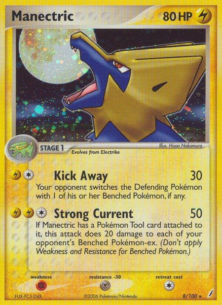 Manectric trading card from Crystal Guardians Manectric - Crystal Guardians Pokémon trading card