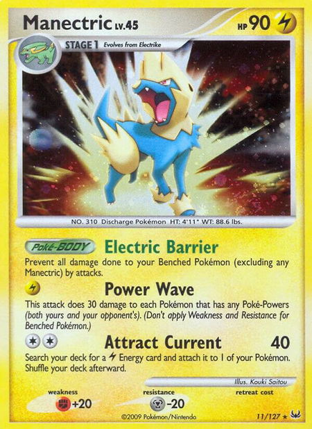 Manectric - Platinum Pokémon trading card