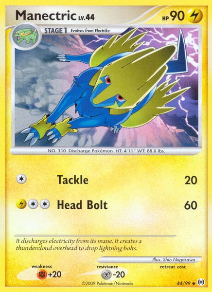 Manectric (44) trading card from Arceus Manectric (44) - Arceus Pokémon trading card