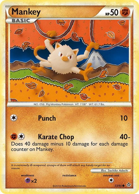 Mankey - Unleashed Pokémon trading card
