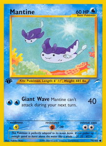 Mantine - Neo Destiny (N4) #074/105 - Common Pokémon Trading Card