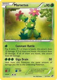 Maractus (12) - Black and White (BLW) #12/114 - Rare Pokémon Trading Card