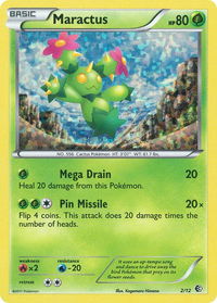 Maractus - 2/12 - McDonald's Promos 2011 #002/012 - Rare Pokémon Trading Card