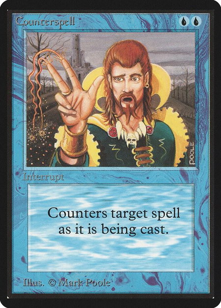 Counterspell - Beta Edition Magic: The Gathering trading card