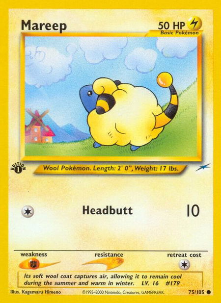 Mareep - Neo Destiny Pokémon trading card