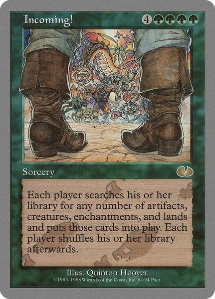 Incoming! - Unglued Magic: The Gathering trading card