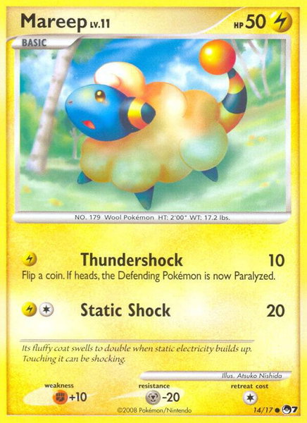 Mareep trading card from POP Series 7 Mareep - POP Series 7 Pokémon trading card