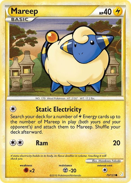 Mareep - HeartGold SoulSilver Pokémon trading card