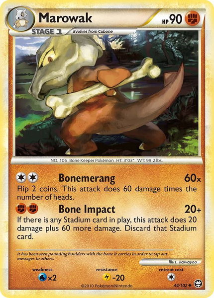 Marowak trading card from Triumphant Marowak - Triumphant Pokémon trading card