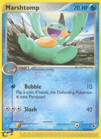 Marshtomp - 40/109 - Ruby and Sapphire Pokémon trading card