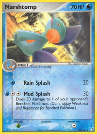Marshtomp - 024/100 - Crystal Guardians (CG) #24/100 - Rare Pokémon Trading Card
