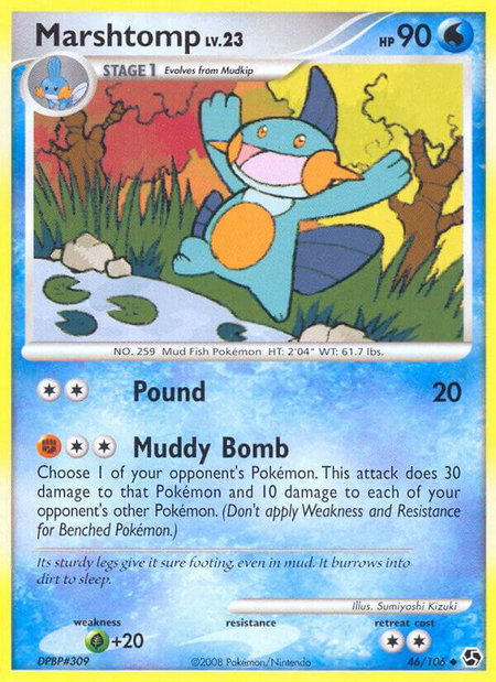 Marshtomp - Great Encounters Pokémon trading card
