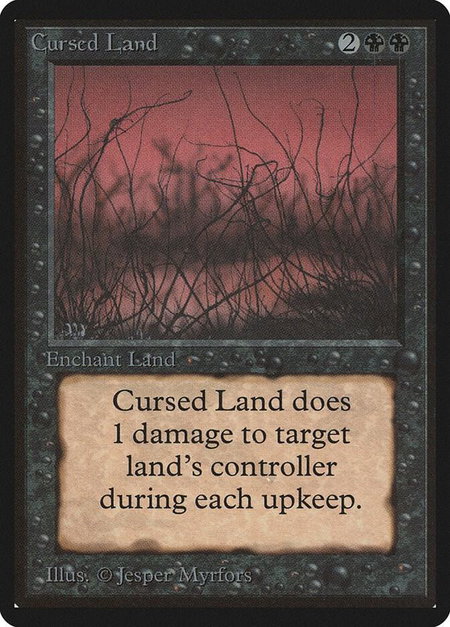 Cursed Land - Beta Edition Magic: The Gathering trading card