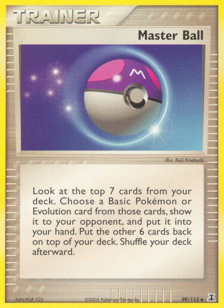Master Ball - Delta Species Pokémon trading card