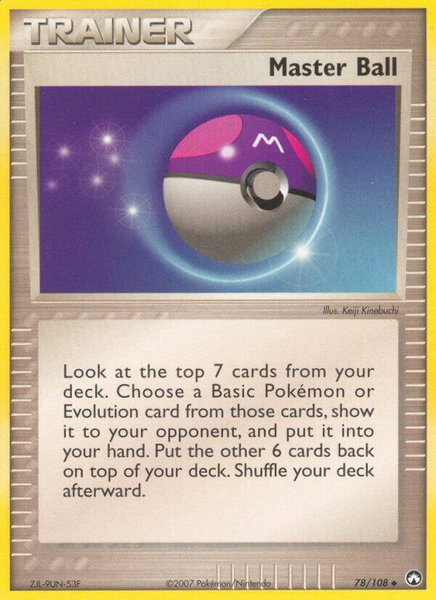 Master Ball - Power Keepers Pokémon trading card