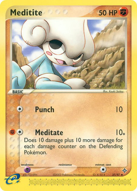 Meditite - Dragon Pokémon trading card