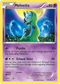 Meloetta - Boundaries Crossed (BCR) #77/149 - Holo Rare Pokémon Trading Card