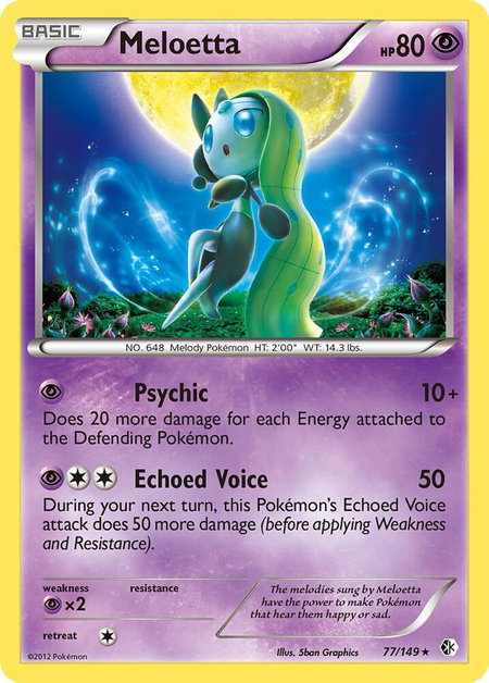 Meloetta - Boundaries Crossed Pokémon trading card
