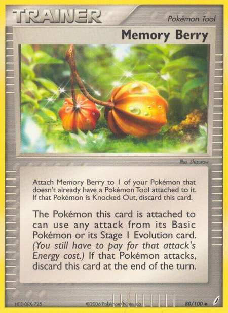 Memory Berry - Crystal Guardians Pokémon trading card