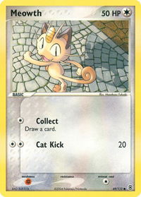 Meowth - FireRed & LeafGreen (RG) #69/112 - Common Pokémon Trading Card