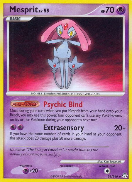 Mesprit - Legends Awakened Pokémon trading card
