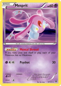 Mesprit - Plasma Blast (PLB) #37/101 - Holo Rare Pokémon Trading Card