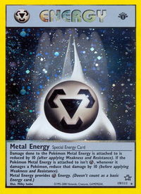 Metal Energy - Neo Genesis (N1) #019/111 - Holo Rare Pokémon Trading Card