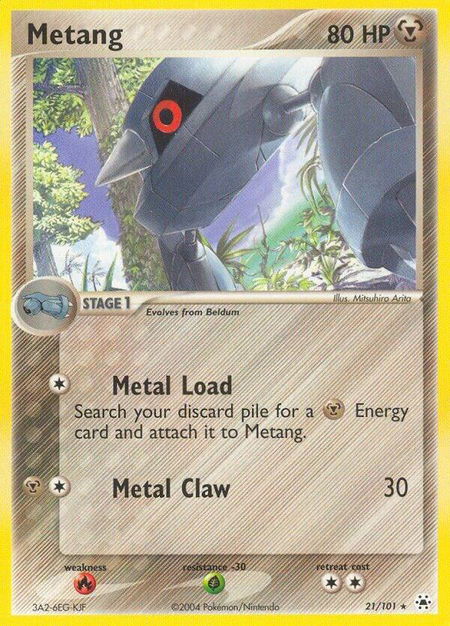 Metang - 21/101 - Hidden Legends Pokémon trading card