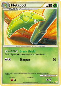 Metapod - HeartGold SoulSilver (HS) #46/123 - Uncommon Pokémon Trading Card