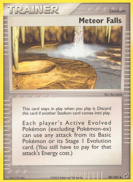 Meteor Falls trading card from Deoxys Meteor Falls - Deoxys Pokémon trading card