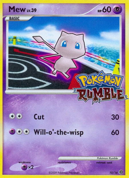 Mew trading card from Rumble Mew - Rumble Pokémon trading card