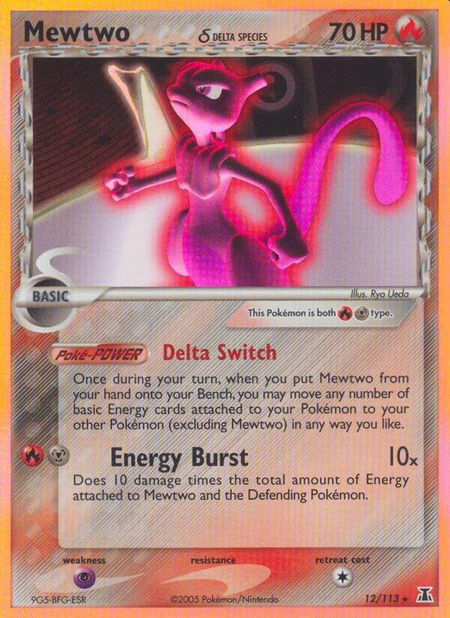 Mewtwo (Delta Species) - Delta Species Pokémon trading card