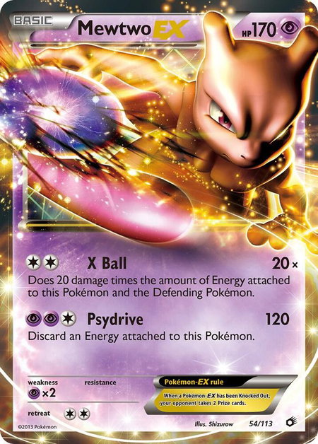 Mewtwo EX - Legendary Treasures Pokémon trading card