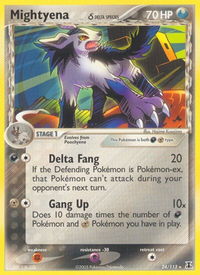 Mightyena (Delta Species) - Delta Species (DS) #24/113 - Rare Pokémon Trading Card