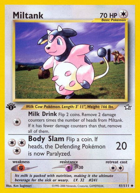 Miltank - Neo Genesis Pokémon trading card