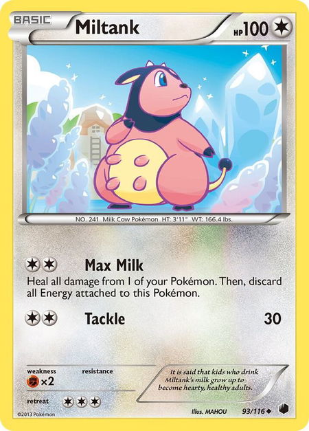 Miltank - Plasma Freeze Pokémon trading card