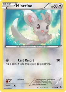 Minccino - Emerging Powers (EPO) #84/98 - Common Pokémon Trading Card