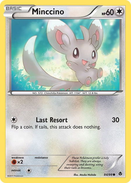 Minccino - Emerging Powers Pokémon trading card