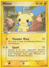 Minun - POP Series 1 (POP) #012/017 - Common Pokémon Trading Card