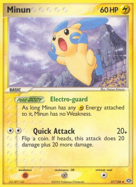 Minun - Emerald Pokémon trading card