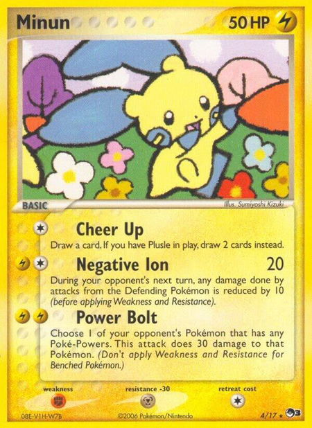 Minun - POP Series 3 Pokémon trading card
