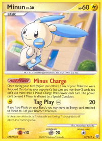 Minun - Secret Wonders (SW) #32/132 - Rare Pokémon Trading Card