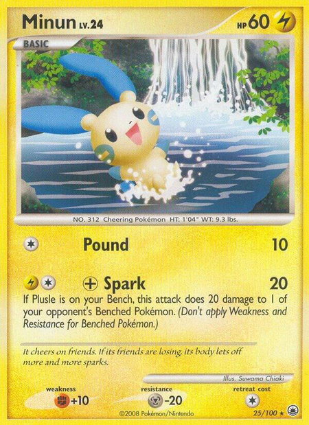 Minun - Majestic Dawn Pokémon trading card