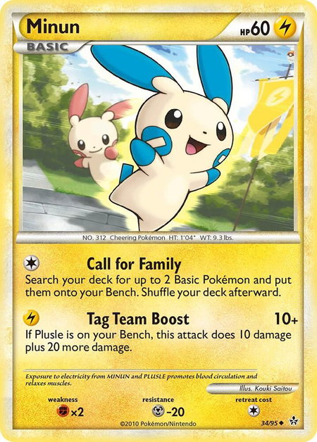 Minun - Unleashed Pokémon trading card