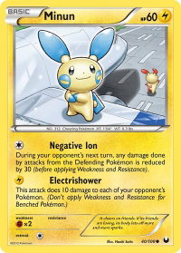 Minun - Dark Explorers (DEX) #40/108 - Common Pokémon Trading Card