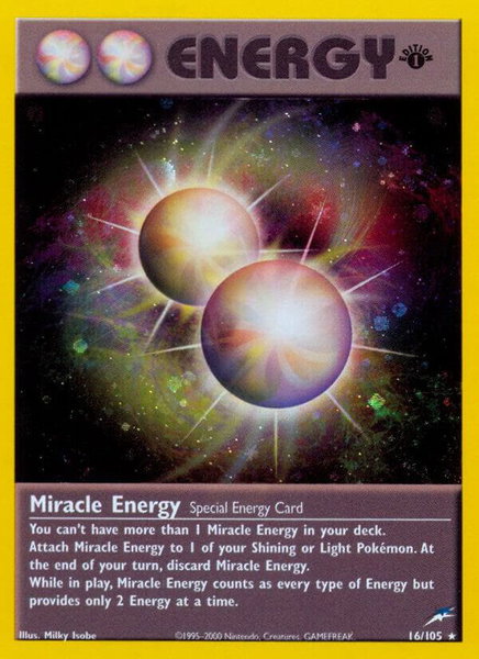 Miracle Energy trading card from Neo Destiny Miracle Energy - Neo Destiny Pokémon trading card