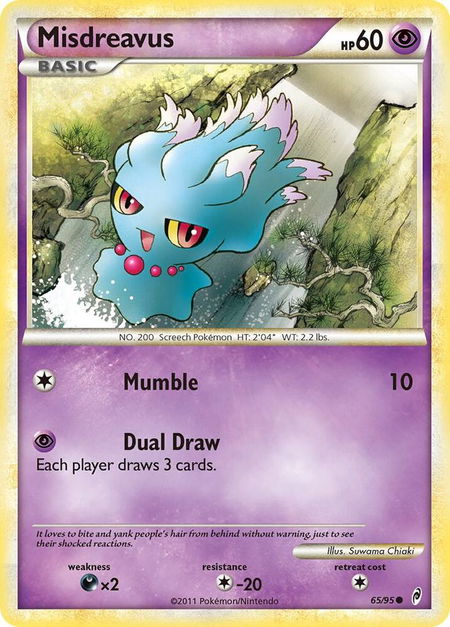 Misdreavus trading card from Call of Legends Misdreavus - Call of Legends Pokémon trading card