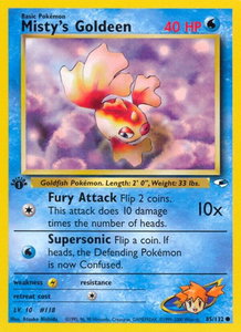 Misty's Goldeen (85) - Gym Heroes (G1) #085/132 - Common Pokémon Trading Card