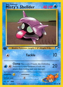 Misty's Shellder - Gym Heroes (G1) #089/132 - Common Pokémon Trading Card
