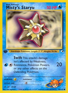 Misty's Staryu - Gym Heroes (G1) #090/132 - Common Pokémon Trading Card